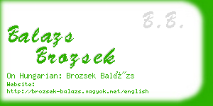 balazs brozsek business card